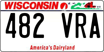 WI license plate 482VRA