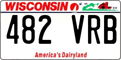 WI license plate 482VRB