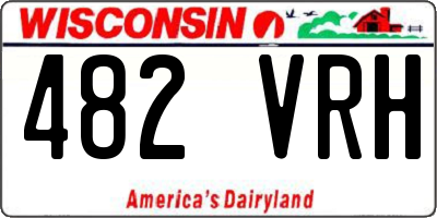 WI license plate 482VRH