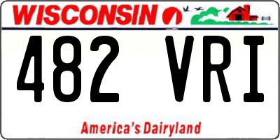 WI license plate 482VRI