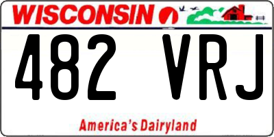 WI license plate 482VRJ