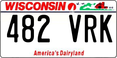 WI license plate 482VRK