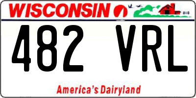 WI license plate 482VRL