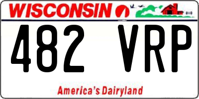 WI license plate 482VRP