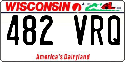WI license plate 482VRQ