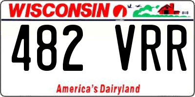 WI license plate 482VRR