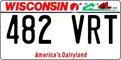 WI license plate 482VRT