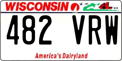 WI license plate 482VRW