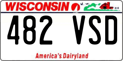 WI license plate 482VSD