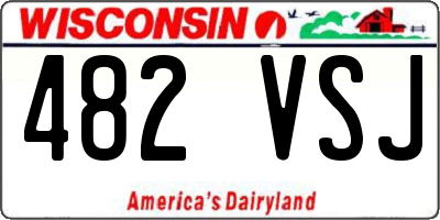 WI license plate 482VSJ