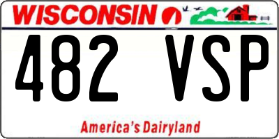 WI license plate 482VSP