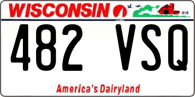WI license plate 482VSQ