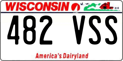 WI license plate 482VSS