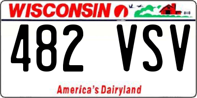 WI license plate 482VSV