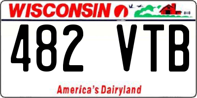 WI license plate 482VTB