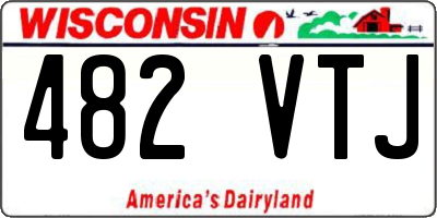 WI license plate 482VTJ