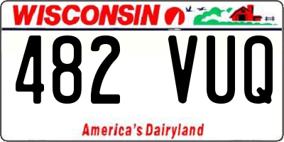WI license plate 482VUQ