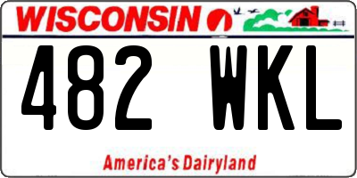 WI license plate 482WKL