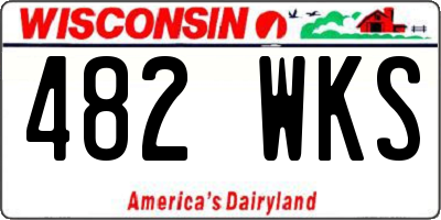 WI license plate 482WKS