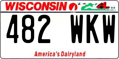 WI license plate 482WKW