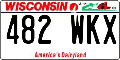 WI license plate 482WKX