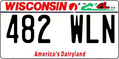 WI license plate 482WLN