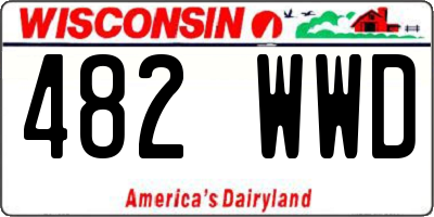 WI license plate 482WWD