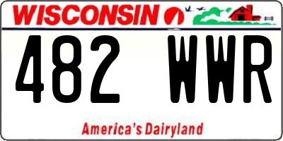 WI license plate 482WWR