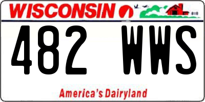WI license plate 482WWS