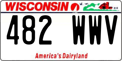 WI license plate 482WWV