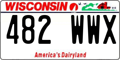 WI license plate 482WWX