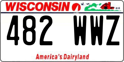 WI license plate 482WWZ