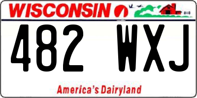 WI license plate 482WXJ
