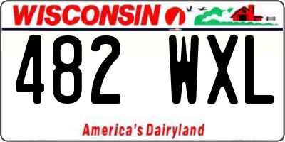 WI license plate 482WXL