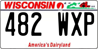 WI license plate 482WXP