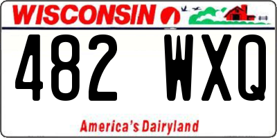 WI license plate 482WXQ