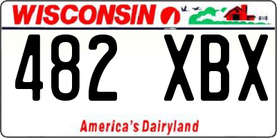 WI license plate 482XBX