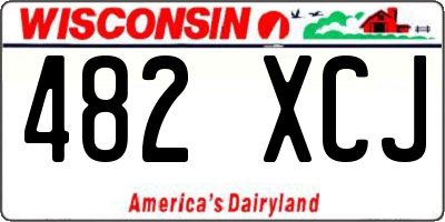 WI license plate 482XCJ