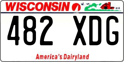 WI license plate 482XDG