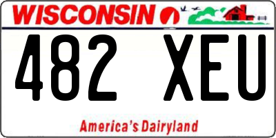 WI license plate 482XEU