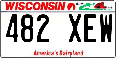 WI license plate 482XEW