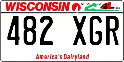 WI license plate 482XGR