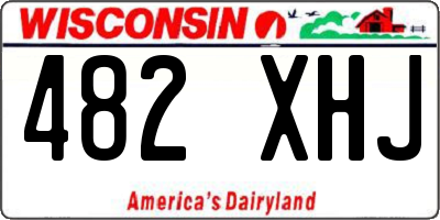 WI license plate 482XHJ