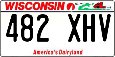 WI license plate 482XHV