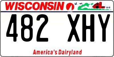 WI license plate 482XHY