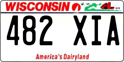 WI license plate 482XIA