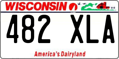 WI license plate 482XLA