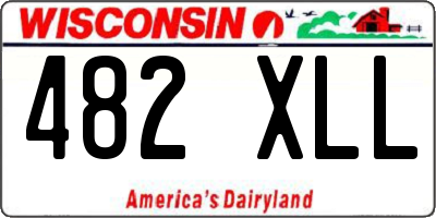 WI license plate 482XLL