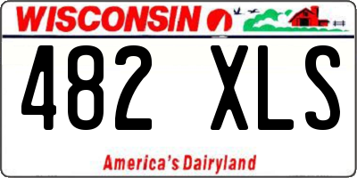 WI license plate 482XLS