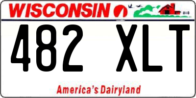 WI license plate 482XLT